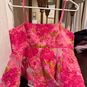 Vibrant Pink Floral Camisole Top